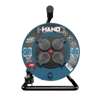 Kabeltrommel HAND PRO 20m 4x Steckdosen 230V IP44 H05RN-F 3x2,5 mm² W-96316