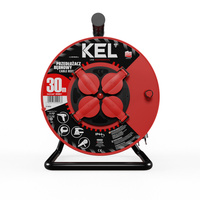 Kabeltrommel 30m 4× 230 V Schuko 3×2,5 H05RR-F Professional Line W-98686