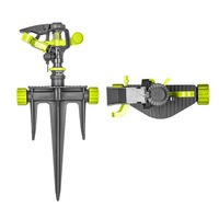 Impuls Kreisregner mit Erdspieß Sprinkler bis 539m² Rasensprenger Sektorenregner BRADAS LE-6105