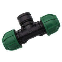 Bradas T-Stück für PE-Rohr Klemmverbinder 32mm mit Innengewinde 1" DSRAIQT32GW1