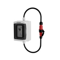 Adapter 230V Stecker auf 230V Kupplung mit Sicherung C16 1P Doktorvolt DV-2513-AZ-230V