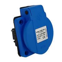 Einbausteckdose 230V 16A IP54 Steckdose Anbausteckdsoe blau französisches System TpE 3101-326-0900