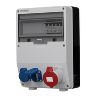 Baustromverteiler TD-S 32A 2x230V Schuko System Mennekes-Steckdosen Stromverteiler Doktorvolt DV-6732-D