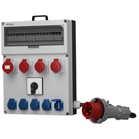 Stromverteiler GR-S/FI 1x32A 3x16A 5x230V franz/belg System Nockenschalter Kabel Doktorvolt® DV-0663-F