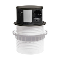 Möbelsteckdose mit 3x 230V Schuko 1x USB-A 1x USB-C Anschluss W-72014