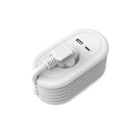 Steckdosenleiste 1-fach Schuko 250V 16A 1x USB-A 1x USB-C Weiß Plastrol W-30017