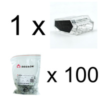 Dosenklemme 4x0.5-2.5 mm² Verbindungsklemme VDE DGN 1 Stück 100 Stück DG228-3,5-04P-1Y