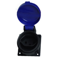 Anbausteckdose 16A 230V IP55 Einbausteckdose Schutzkontakt blau Schweizer System T23 PCE PCE T23