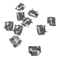 10Stk. Edelstahl Schlaufen Clip Style Ear-Lock 10mm V2A für Edelstahlband L-B DV-4937-LZZ