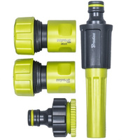 4-teiliges Sprühset Gartenschlauch Spritzdüse Schnellkupplung für Schlauch 3/4" LIME LINE BRADAS LE-05500-34K