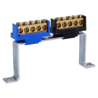 PE/N-Klemme mit Träger (im Verteilerfeld) 4-Module [ 2 x (5P) ] Marlanvil 1006.04