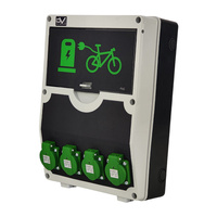 Fahrradladestation für E-bikes 12 Module 4x230V 4xRCBO Stromverteiler Doktorvolt DV-2137