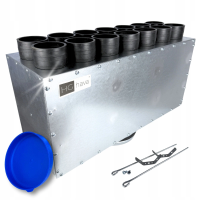 Lüftungsverteiler Verteilerkasten 14x75 Ø160 Wohnraumlüftung Luftverteiler E-KRT-14x75/160-OC