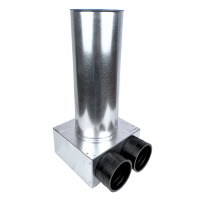 Lüftungsverteiler Verteilerkasten 2x75 Ø125 Wohnraumlüftung Luftverteiler E-KSR-2x75/125-OC
