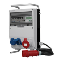 Stromverteiler TD-S/FI 32A 2x230V SKHU Kabel Stromzähler MID Doktorvolt® DV-0496-D