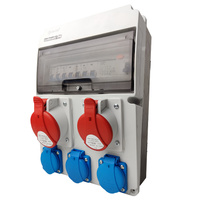 Baustromverteiler 32A 16A gesicherter Stromverteiler 3x230V IP54 DOKTORVOLT JUN-S/FI DV-0294-F