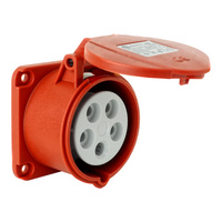 CEE Einbausteckdose gerade 400V 16A 5P 70x70 mm IP44 3105-321-1670
