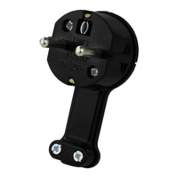 Flachstecker Extra Flach Stecker Schukostecker 230V UniSchuko schwarz Timex WT-16UP (CZ)