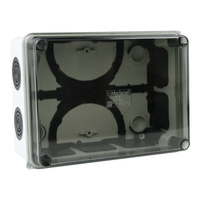Abzweigkasten150x110x70 mm 10 Dichtmembranen Aufputz Abzweigdose Verbindungsdose Industriegehäuse IP66 M-L 008.PG.K