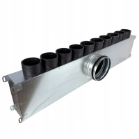 Lüftungsverteiler Verteilerkasten 10x75 Ø160 Wohnraumlüftung Luftverteiler E-KRR-10X75/160-OC (0+10+0)