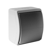 Einschalter Ausschalter Lichschalter IP44 grau/anthrazit 151-08 DV 151-08-DRV