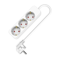 Steckdosenleiste 3-fach 3x2p+Z Schuko 1,5m 230V 16A Weiß W-102079