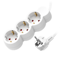 Steckdosenleiste 3-fach 2P + E 1,5m H05VV-F 3x1,0mm2 weiß ORAE13145(GS)/W/1,5M