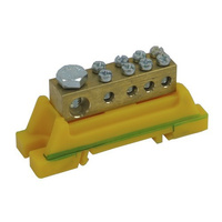 PE-Klemme grün-gelb für Hutschiene E-P 46.33