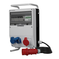 Stromverteiler TD-S/FI 16A 2x230V SKHU Kabel Stromzähler MID Doktorvolt® DV-0526-D