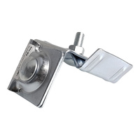 Dachleitungshalter Drahthalter Erdung Uni-Erdungsklemme Galvanisch verzinkter Stahl für Stehfalzdach Blitzschutz 96.2 OC